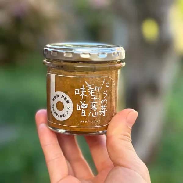 たらの芽新玉葱味噌　タラの芽　おかず味噌　味噌　バルヤンナイク　無添加