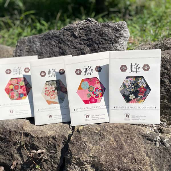 洗って繰り返し使える蜜蝋ラップ<エシカルラップ和柄ライン>