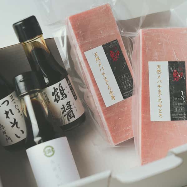 【冷凍】天然メバチまぐろと利き醤油セット