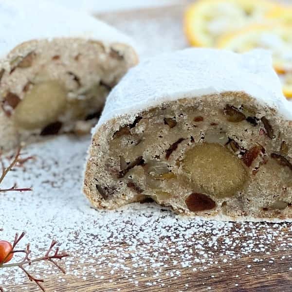 完売しました！【12月19日(金)発送】クリスマス時期数量限定　自家製自然栽培ドライフルーツたっぷりの『里山ぺイザンヌシュトレン』