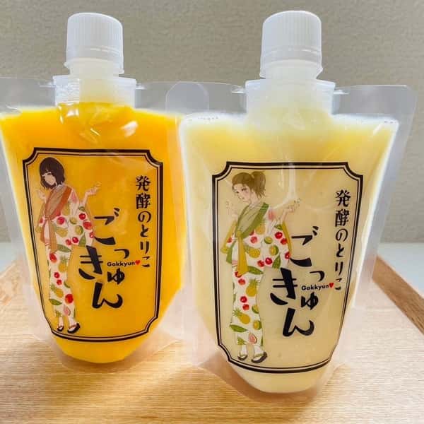 フルーツ生甘酒(パイン&マンゴーセット)  糀菌が活きてる❗