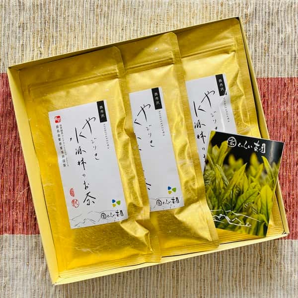 【贈り物に】やどりき水源林のお茶 ギフトセット(箱詰:100g×3袋入り)