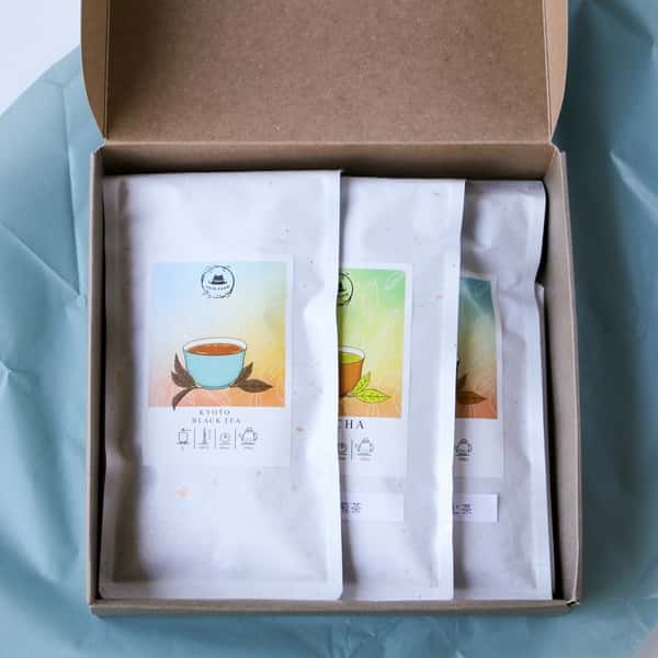 化学肥料農薬不使用栽培＜自然に寄り添うお茶の時間セット＞京都和束産　萎凋煎茶・焙じ茶・和紅茶【ギフト】
