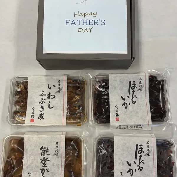 【父の日に】お父さんオツカレサマ　お酒の肴セット冷蔵品〈能登がき佃煮・ほたるいか佃煮〉素材の味そのままのこだわりの佃煮製品詰め合わせ２種