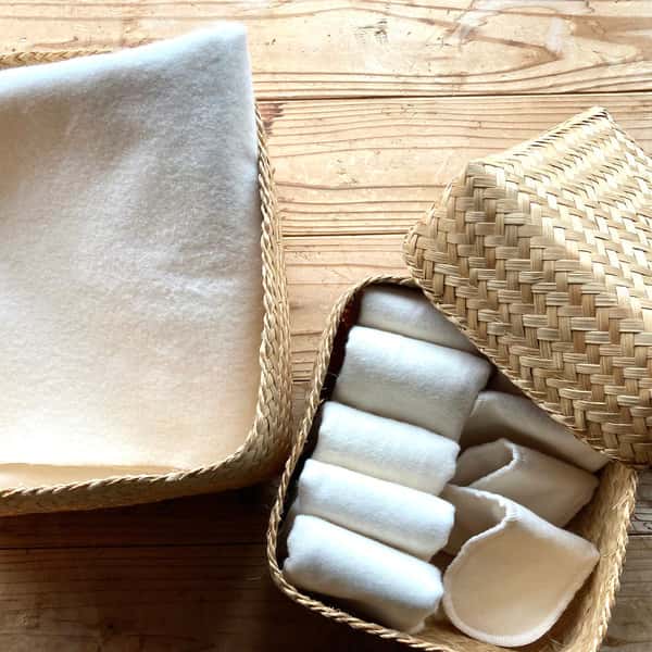 ＜白うさぎの布ナプキン＞一切無化学処理のオリジナルのネル布使用