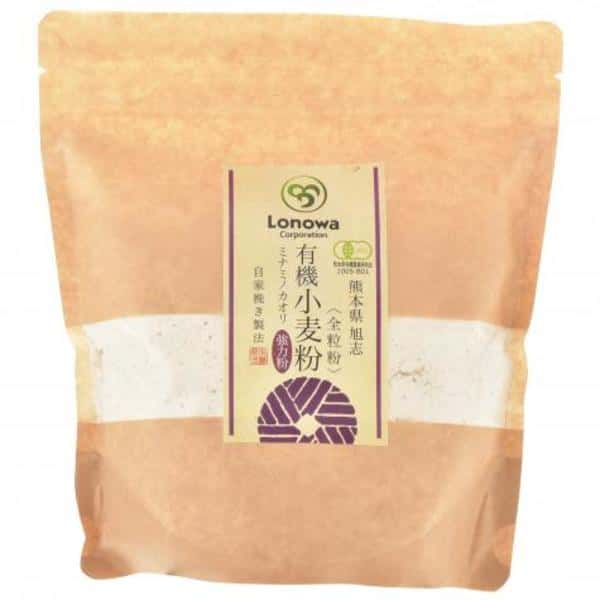 小麦粉 (強力粉: ミナミノカオリ) 全粒粉 [無農薬・無化学肥料・有機JAS認定定]