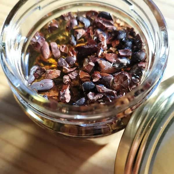 無添加＜カカオニブハニー＞茨城県土浦産の日本みつばち100%蜂蜜&ガーナ産カカオニブ