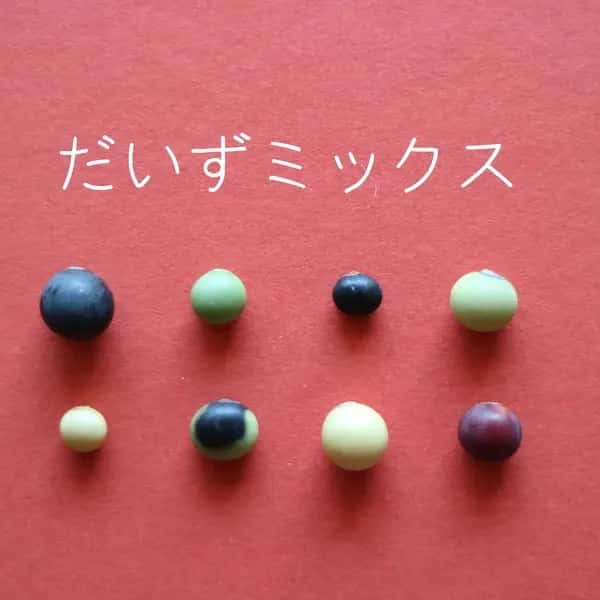 送料無料　豆【 だいずミックス　２００g 　６袋】北から南から、日本全国の大豆が集合！