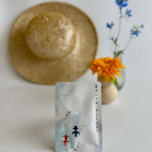 暑中お見舞い　お茶入りてがみ　茶てがみ　緑茶ティーバッグ2個入り