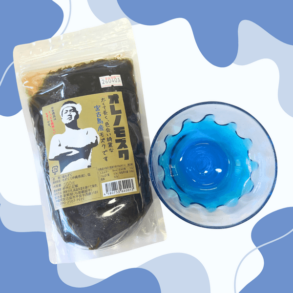 琉球ガラスで食すモズク