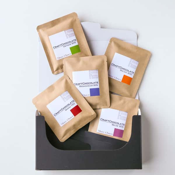 カカオ豆ときび砂糖だけで作る＜クラフトチョコレートギフトセット＞スティック・スクエア