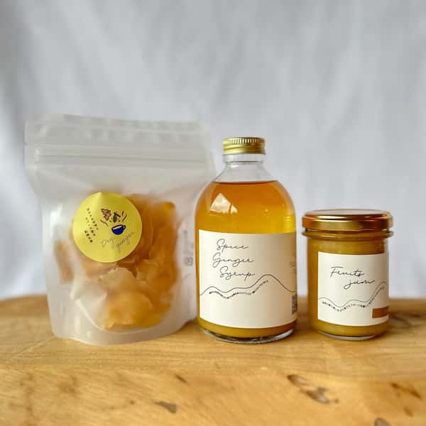 【体ぽかぽか】生姜の加工品SET(シロップ・ジャム・ドライ)