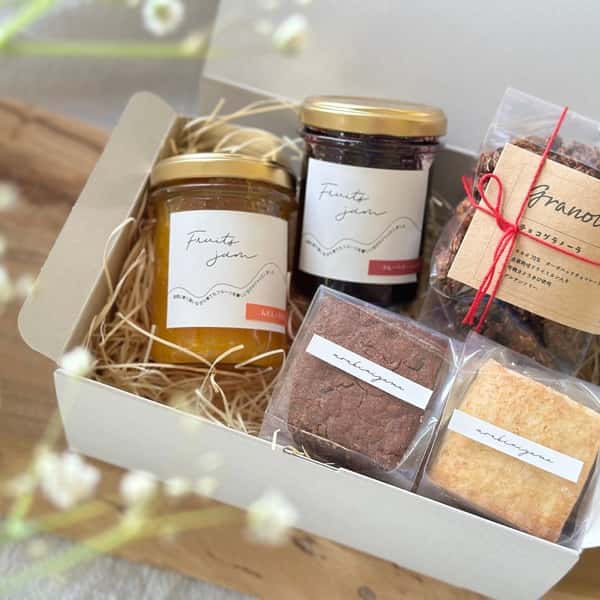 母の日【thank you gift】2種のジャムと焼き菓子SET(ミニブーケ付き)