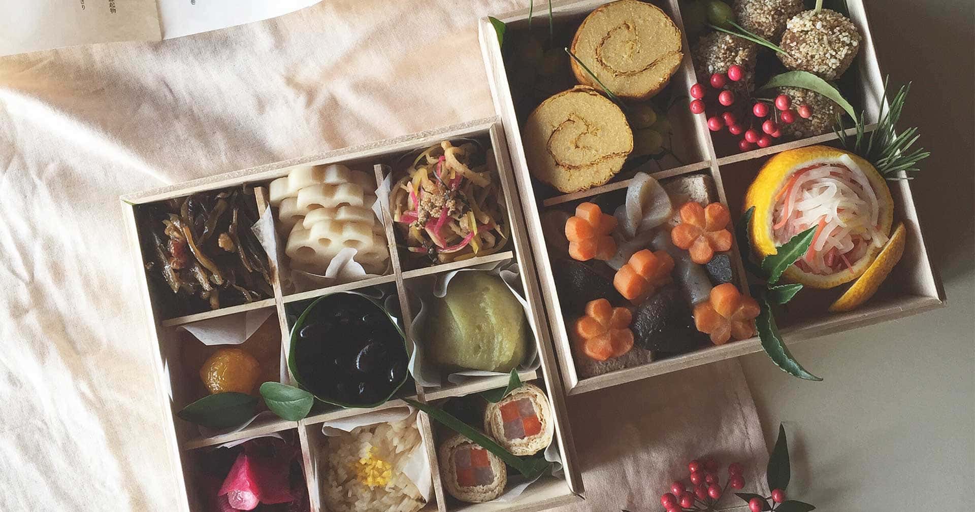 お正月のご馳走 背景