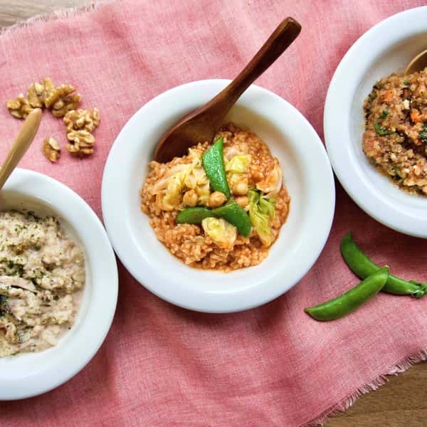 【定期便】無農薬玄米のパワーチャージリゾット3種セット《月1回or隔週お届け｜無添加、無農薬玄米、野菜は有機または無農薬のみ》