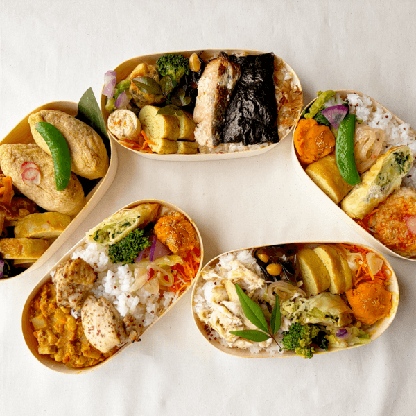 春のお弁当5種（冷凍）【無農薬米、無添加、野菜は有機または特別栽培】