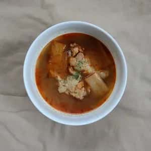 〈自家栽培〉ローストねぎとチキンのスープカレー