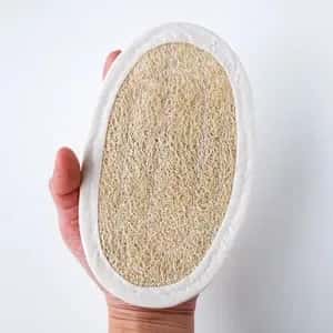 有機へちまで手作り＜お風呂用ハンドタオルリバーシブル＞オーガニックコットン使用