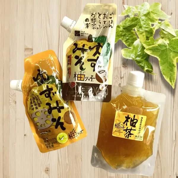 化学調味料無添加＜ゆず味噌と柚茶のセット＞徳島県産柚子使用