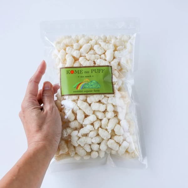 小麦・卵・乳製品・白砂糖不使用のお米菓子＜米のパフ＞農薬不使用・自然栽培で育てた自家栽培米使用