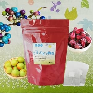 赤いお茶で夏バテスッキリ！うまぶどう梅茶☆手軽なお湯出しタイプ