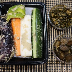 〈3点セット〉ぬかごと食べれるぬか漬けお任せ5種セット＋万願寺とうがらし・きゅうりのお醤油漬け
