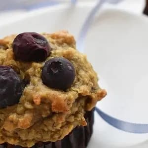 【ベイクドオーツマフィン＊バナナ＆フレッシュブルーベリー】