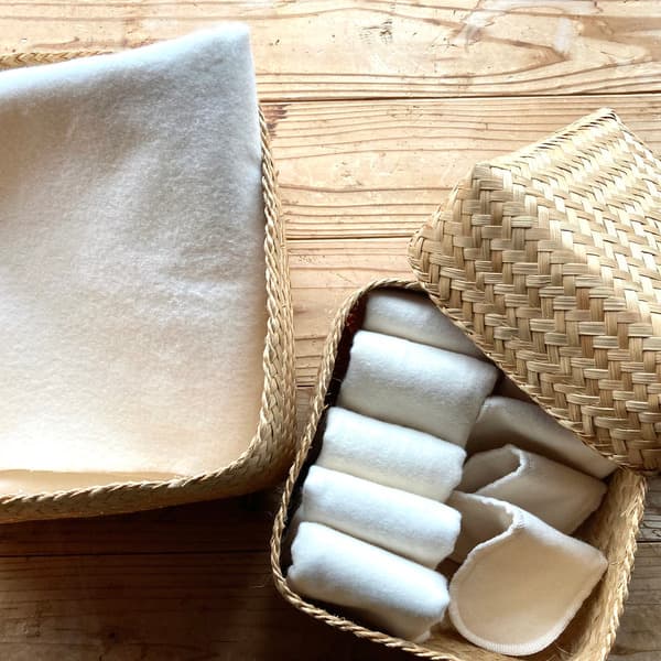 ＜白うさぎの布ナプキン＞一切無化学処理のオリジナルのネル布使用