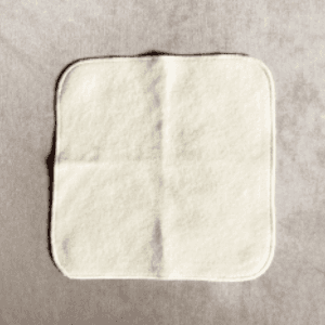 ＜白うさぎのハンカチ＞一切無化学処理のオリジナルのネル布使用