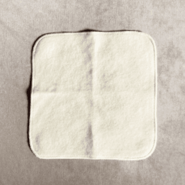 ＜白うさぎのハンカチ＞一切無化学処理のオリジナルのネル布使用