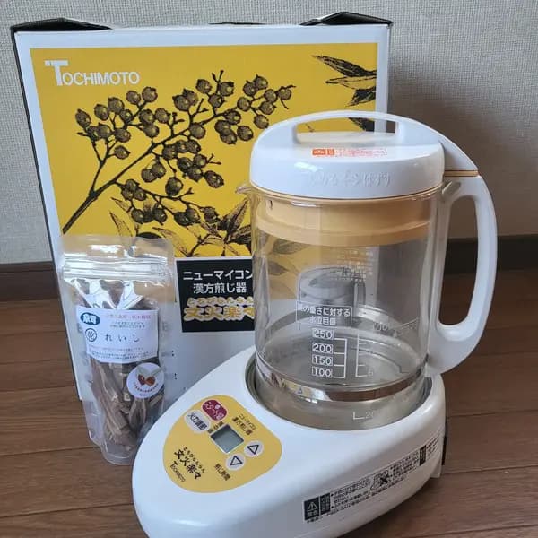 京茸特製セット＜乾燥原木霊芝スライス＆煎じ器＞京都産・健康サポートに最適な漢方スタートキット