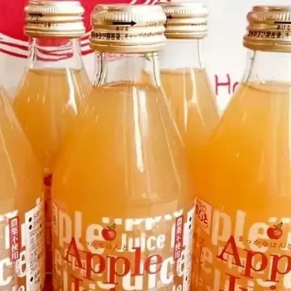 【無農薬・無添加】まっかなほんとのリンゴジュース180ｍｌサイズ