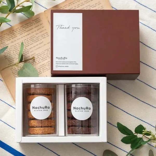 グルテンフリークッキー＜筒入りクッキーギフト・ボックス＞小麦粉・白砂糖不使用焼き菓子詰め合わせセット