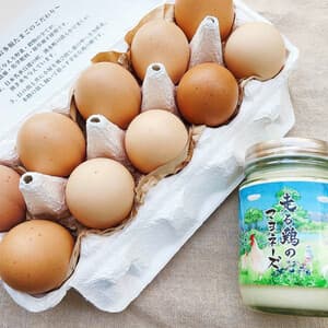【たまマヨセット】お多福たまご(10個入)＆走る鶏のマヨネーズ(１本)