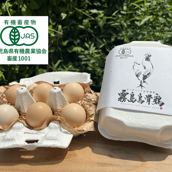オーガニック烏骨鶏卵「霧島烏骨鶏」（６個入）【冬ギフト・内祝・贈り物に】