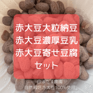 赤大豆寄せ豆腐•納豆セット〜自然栽培赤大豆100%〜※金土日発送のみ