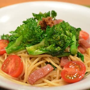 菜の花のオイルパスタ～かつお味噌ちょいのせ～