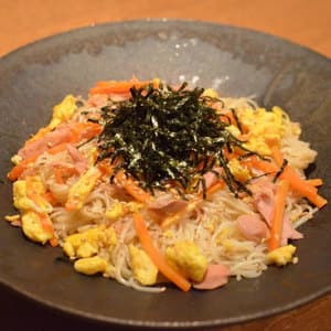 ツナとたまごのそうめんチャンプルー