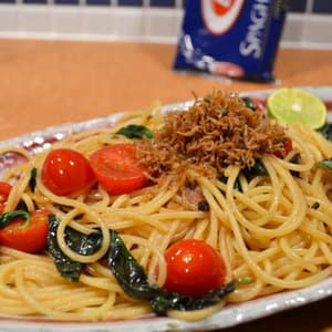 佃煮を使った簡単和風パスタ