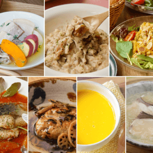 秋のうぶすな逸品セット【有機または無農薬の野菜と玄米・無添加の薬膳ごはん】