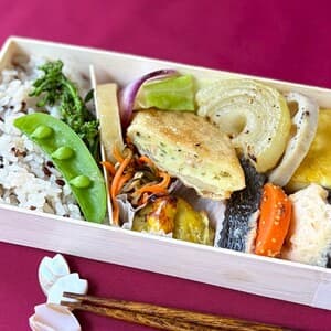 3月のお野菜もりもり御膳【無農薬米、無添加、野菜は有機または特別栽培】