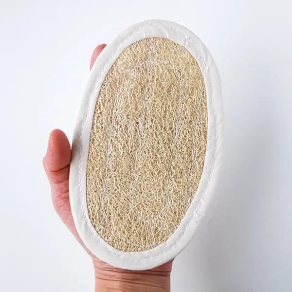 有機へちまで手作り＜お風呂用ハンドタオルリバーシブル＞オーガニックコットン使用